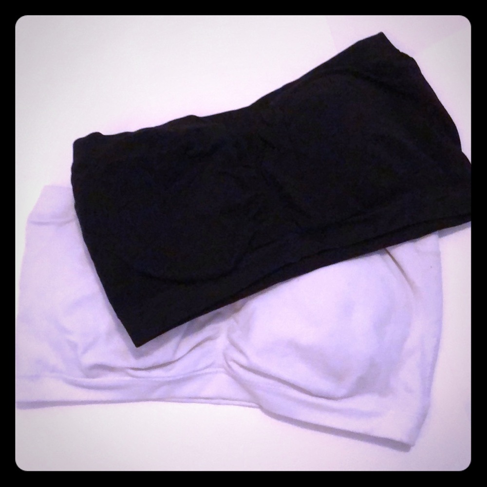 Two bandeau bras